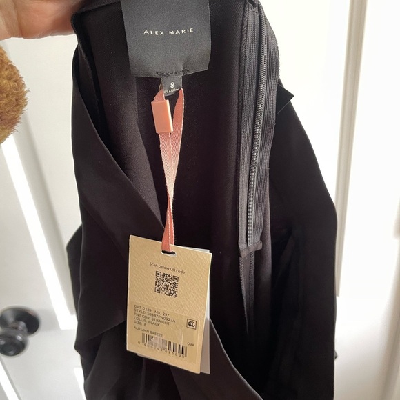 Alex Marie Cori Twill Wide Leg Pant Black - 8 - Picture 5 of 6